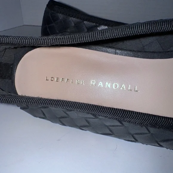 Loeffler Randall Landry Woven Black Ballet Flats 9.5 - Picture 4 of 6